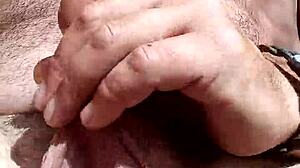 Woman masturbates surrounded by lush nature