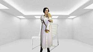 granny princess leia licks darth tochter's pussy before cum explosion