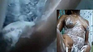 Cyndy Blackslave Masturbates Squirts in Shower