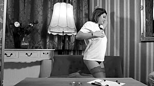 Blonde Amateur Model Teases Tits During Fun Fuck