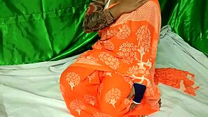 indian babe spreads her thick hairy pussy wide open