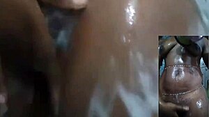 Cyndy Blackslave Masturbates Squirts in Shower