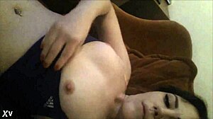 Sexy Brunette Fingers Pussy Outdoors