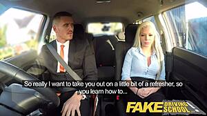 Busty Blonde Examiner Fucks for Fake Driving Job