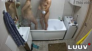 Man, Luuv Esteban and Foxy look amazing showering together, those natural tits are perfect!