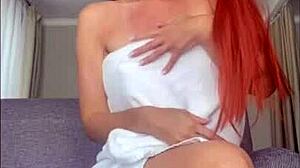 discover my creamy petite 18+ redhead pussy up close