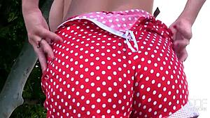 Katarina Hartlova rubs her huge shaved pussy and big tits in intense solo masturbation!