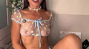 skinny brunette girlnextdoorkaty orgasms hard on dildo private webcam