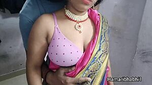 Damn this indian couple goes wild, big cock milf riding young stud with massive tits bouncing everywhere