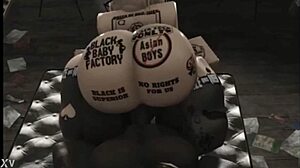 snow bunny fat ass bounces wildly riding big cock in roblox studio