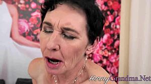 Whoa, buxom granny with huge tits gets railed hard by monster cock in hd!