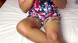 stepsis craves my thick bbc stretching her tight virgin hole