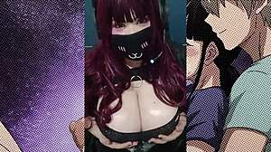 goth milf's big tits tease you into jerking during dirty joi roleplay