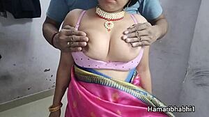 Damn this indian couple goes wild, big cock milf riding young stud with massive tits bouncing everywhere
