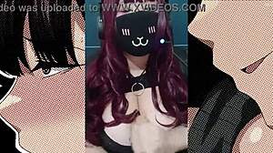 goth milf's big tits tease you into jerking during dirty joi roleplay