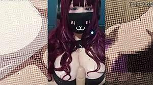 goth milf's big tits tease you into jerking during dirty joi roleplay