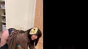 Nixlynka shakes her sexy Latina ass in Jason cosplay on Friday 13th