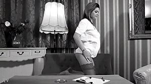 Blonde Amateur Model Teases Tits During Fun Fuck