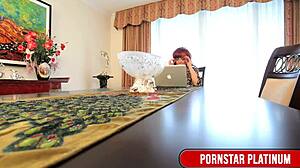 J Mac fucks me sexy redhead GILF Vanessa so deep