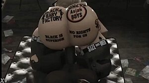 snow bunny fat ass bounces wildly riding big cock in roblox studio