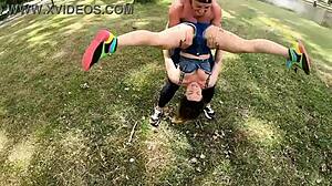 Lesbian personal trainer teases steamy workout preview