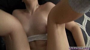 Annoying stepbro chases petite blonde teens 18+ and extra small 18+ for relentless fucking sessions