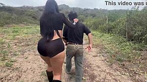 Old Taxi Driver Unwraps Christmas Gift: Street Sex with Big Tits Squirting Latina