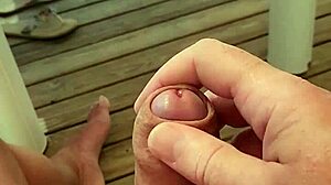 i'm so excited gonna cum on the campsite terrace!