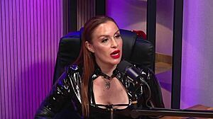 redhead milf bdsm queen domme rips clothes teases lesbian latex lick party