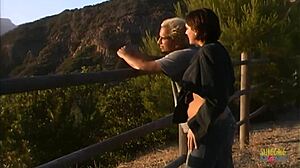 Horny Brunettes with Big Boobs Fuck Friend Outdoor Doggystyle and Titty Fuck