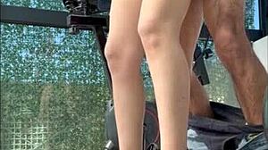 hidden cam catches argentinian stepsis slurping cock in gym 😈🍆💦