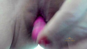 angela milf jerks hairy pussy closeup cums on young husband face licks