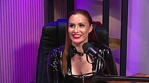 redhead milf bdsm queen domme rips clothes teases lesbian latex lick party