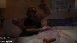 hubby gone she spreads for ex's thick cock pounding