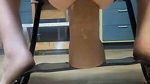 watch her bounce on that huge hankey's dildo chair 🍑🔥😩