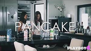 Blonde Brunette Hotties Kiss Finger Wet Pussies in Kitchen!