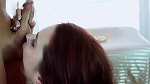 Big booty redhead wife melody jordan cheats bent over getting monster cock in shaved pussy doggystyle