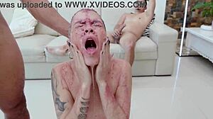 i'm yessica bunny colombian slut double penetrated by four monster cocks riding hard