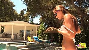 called my lesbian friend here we kiss outdoors now... whoops big clit rub