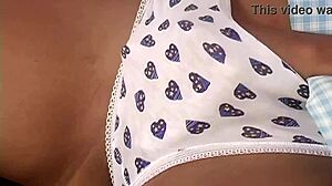 Sabrine Maui's sexy tales reveal milf in lingerie fingering shaved pussy and deepthroating on bed