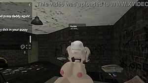 Whoa cute girl landlord can't handle that massive bbc destroying her on roblox?