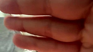 bratty stepsis jerks off your cock till cumshot on her big tits pov