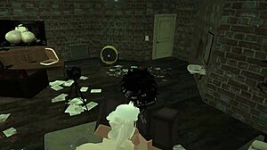 Whoa cute girl landlord can't handle that massive bbc destroying her on roblox?