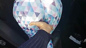 blonde beauty slurps cock by river till cum floods her mouth.