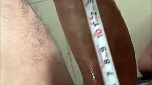 first solo masturbation session strokes my big monster cock pt 1