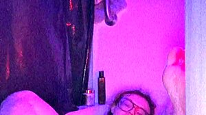 hey bath time's my play time fingering this boypussy with toys big clit throbbing.