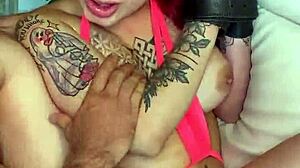 kaeelen garcia's juicy redhead slave tits bounce while brian evansx pounds her wet submissive holes 😍🔥