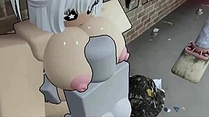 goth mommy slut bends over wet pussy for rough doggystyle assfucking in street apartment roblox fantasy