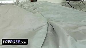 innocent brunette cheats with boyfriend's stepdaddy who freeuses her naughty pussy doggystyle