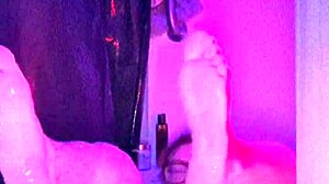 hey bath time's my play time fingering this boypussy with toys big clit throbbing.